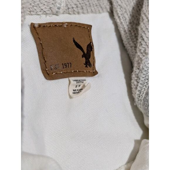 AMERICAN EAGLE WHITE GRAY HOODED JEAN DENIM JACKET SIZE SMALL - Picture 5 of 7